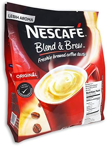 4-PACK Nescafe 3-in-1 Original Blend and Brew Premix Instant Coffee (112 Sticks)
