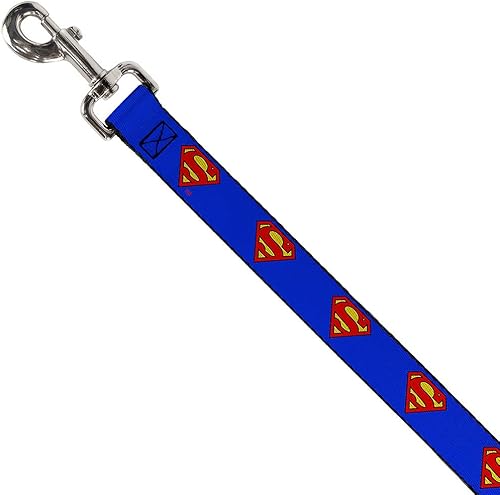 Miniatura 2 de Buckle-Down Correa para perro Superman Shield azul disponible en diferentes longitudes y anchos para perros y gatos pequeños, medianos y grandes,