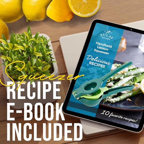 Image of Zulay Kitchen Metal 2-in-1 Lemon Squeezer - Sturdy Max Extraction Hand Juicer Lemon Squeezer Gets Every Last Drop - Easy to Clean Manual Citrus Juicer - Easy-Use Lemon Juicer Squeezer - Green /Lime