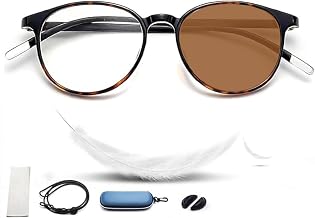 [OptiZen] 老眼鏡 リーディンググラス +1.00～+3.50 おしゃれ 調光レンズ 遠近両用 累進多焦点 軽量形状記憶 フレーム レディース メンズ ブルーライトカット えんきん両用 スポーティ首掛け 携帯用 ケース付き