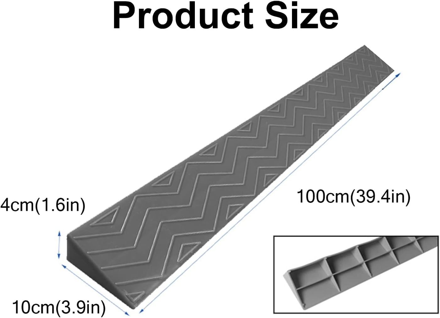 Kanduo Rampa podjazdowa Podjazd dla dzieci, podjazd rodzin bez barier, do łazienki, plastikowa mata schodkowa(Svart,10 * 4cm/4 * 1.5in)