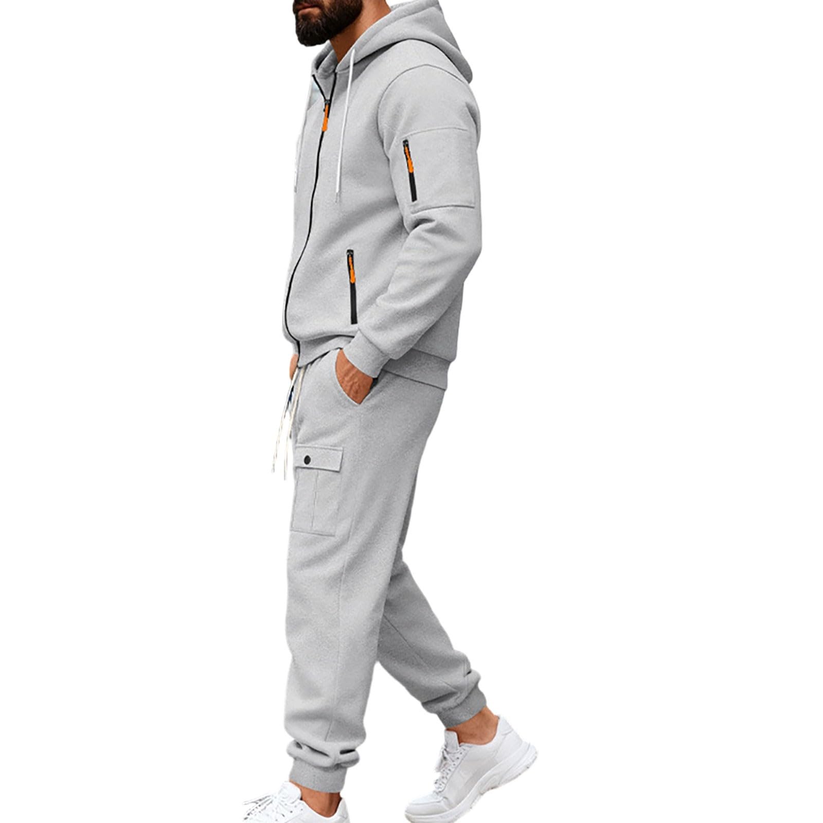 Co Ord - Conjunto de pantalones deportivos con cremallera completa y forro