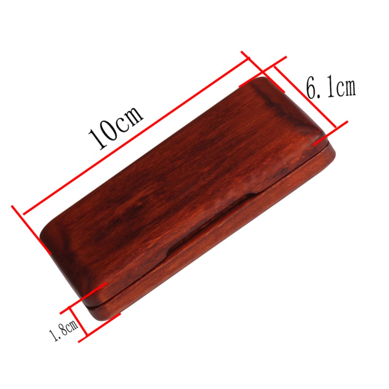 FUNOMOCYA Ergonomic Walnut Reed Case Box for Sax Clarinet Reeds Breathable Dark Red Protects from Moisture