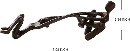 Miniatura 2 de Pristine Escultura de estante de bronce - Tomados de la mano - Decoración de estante contemporánea - Estatuas modernas para estantes