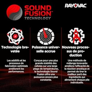 120 Piles pour Appareils Auditifs Rayovac Extra Size Technologie Suond Fusion 312-20 Plaquettes de 6 Piles
