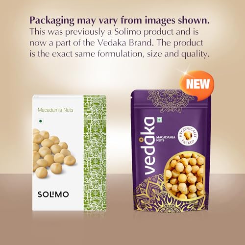 Image of Amazon Brand - Vedaka Whole Macadamia Nuts | 250 g | Crunchy | Naturally Rich in Healthy Fats | Perfect For Snacking | No Artificial Colours & Preservatives