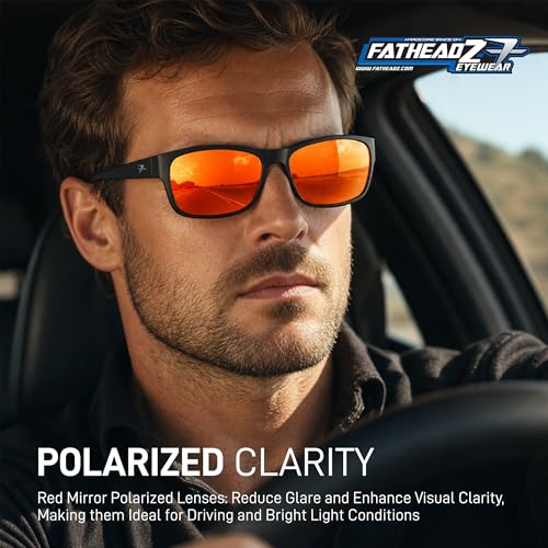 Image of FATHEADZ Oversized Polarized Sunglasses Men & Women - UV Protection RX Ready Wide Fit Eyewear for Outdoor Use - RX Ready