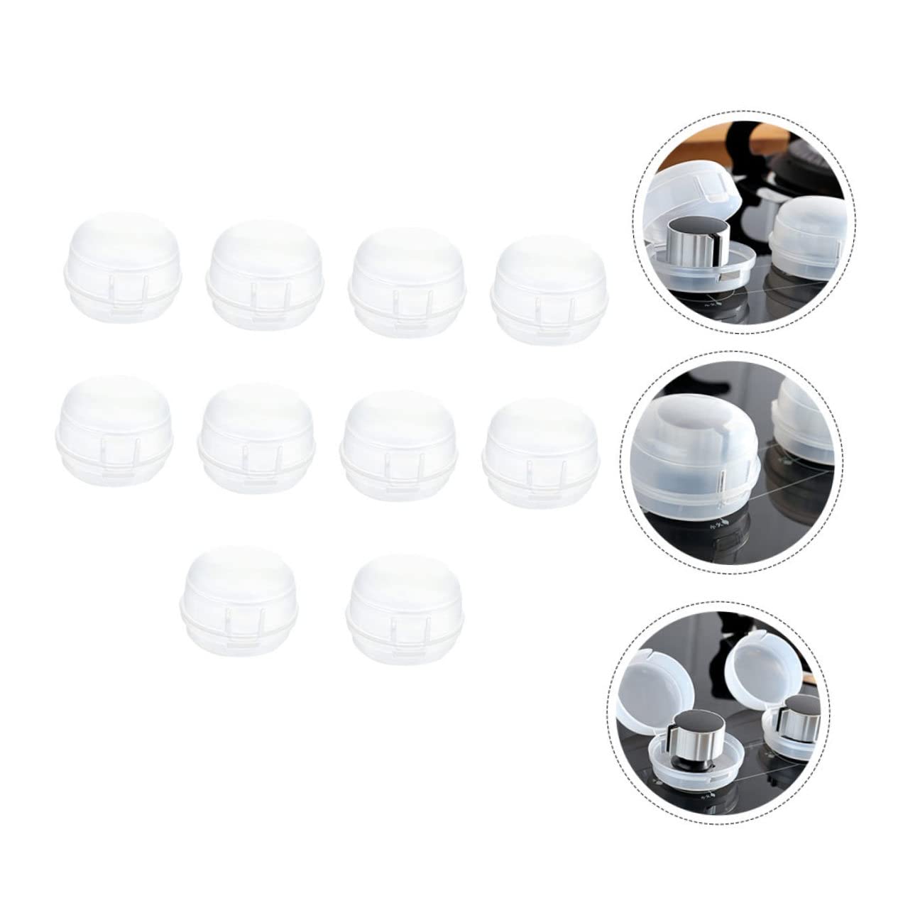 VICASKY 10pcs Gas Stove Top Covers Boy Girl Proofing Home Knob Cover Gas Cooker Knob Guard for Boys and Girls Safety