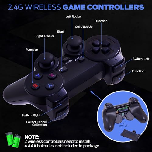 RRTFV Retro Game Console w/ 26,000+ Games, 9 Emulators and 2.4GHz Controllers 28.47 w/ Code + Coupon + 59% Off Code RF2QPKU6 - image 6