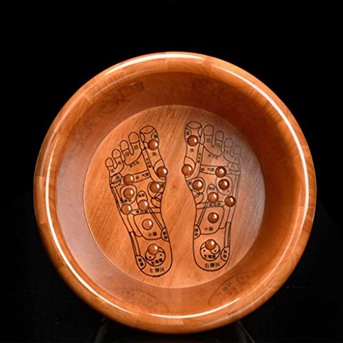 Cubeta de masaje para pies en madera con tapa miniatura 6