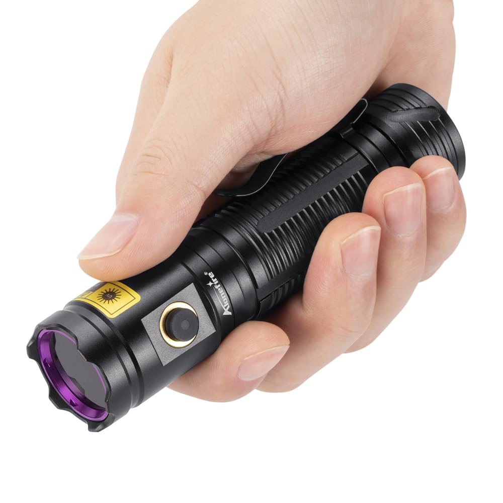 Alonefire SV113 Torcia UV 365nm Professionale – Ricaricabile USB-C Con Display Digitale – Per Resina, Rilevamento Minerali E Urina