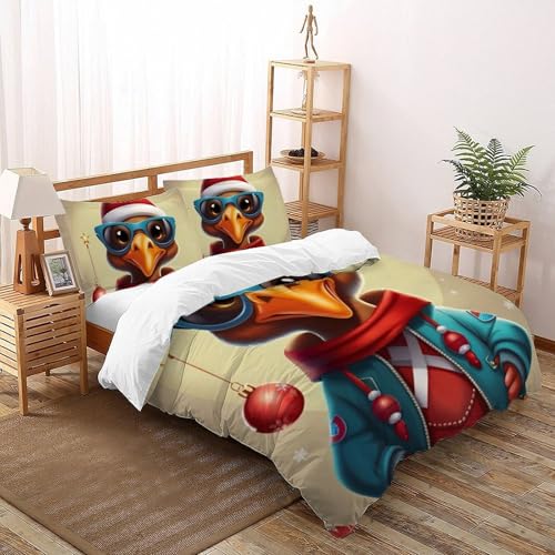 Housse de couette animaux 3D microfibre douce grand lit garçon - 2