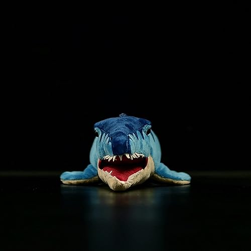 Miniatura 2 de Juguete de peluche de dinosaurio de simulación Mosasaurus, lindo juguete de figuras de mosasaurio suaves y realistas, juguetes de peluche de
