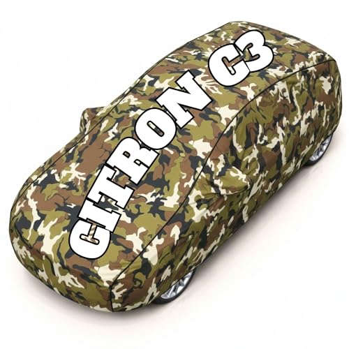 Image of Superior Grade Quality Citron c3 Cover (All Variants) Car Body Cover - 100% Waterproof Custom Fit with Mirror Pockets | Triple-Stitched Elastic Design, Heat Reflective, Anti-Dust, All-Weather