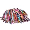 Women Multicolour Handbag Sheepskin Patchwork Shoulder Bag Colorful Tassel Purse