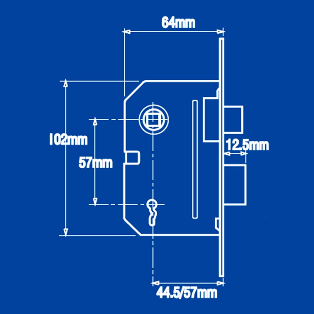 Yale Essentials 2.5 Inch/64 mm 3 Lever Sashlock, Easy Fitting Template and Instructions - Image 4