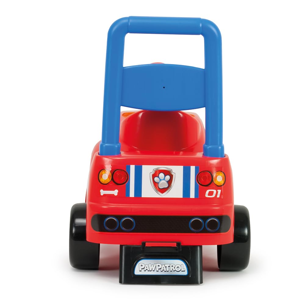 Correpasillos Bebé Patrulla Canina Chase y Marshall +12 Meses con Volante y Claxon – Andador Infantil para Empujar y Montar – Juguete Motricidad Estable, Ergonómico y Ligero – Rojo | INJUSA