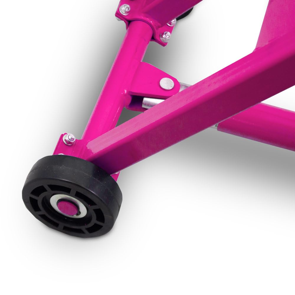 BITUXX KFZ Scherenlift Scherenwagenheber 2,5T flach Wagenheber 2500 Kg Hubhöhe von 11 cm bis 48 cm inkl. Gummiauflage und praktischer Handkurbel Magenta
