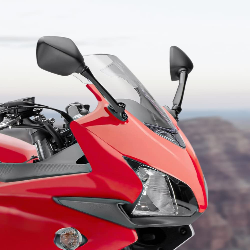 Motorcycle for CBR500R Airflow Wind Dflector Double Bubble Windscreen Windshield Screen Visor Protector Compatible with H-onda CBR 500R CBR-500-R CBR 500 R 2013 2014 2015 (Smoke)