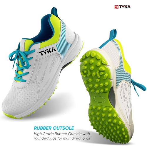 Image of TYKA Velocity Plus Cricket Shoes | Professional Rubber Stud Cricket Footwear for Men