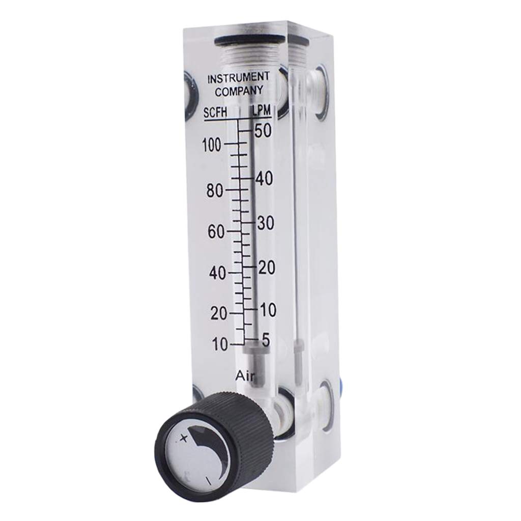 1pc Verre Rotor Débitmètre Azote Liquide 102mm Longueur W/Valve de Contrôle, B -Gaz 10-100L / MIN