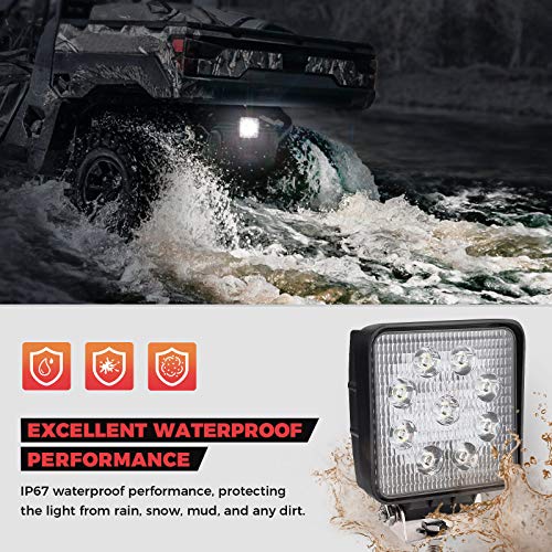 Kemimoto 27W Backup Light Compatible With Ranger Xp 1000, Reverse Light Rear Led Light Kit Compatible With 2018-2022 Polaris Ranger 1000 Xp/Ranger 1000 Xp Crew #TOP1
