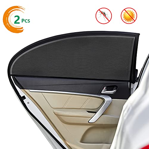 Car Sun Shades for Side Window Car Interior Sun Protection for Baby, Double Layer Design, Blocks Over 98% of Harmful UV Rays, Protect Child from Sun Glare, Heat, Protect Privacy.