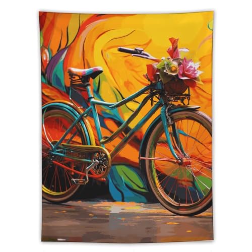 Tapisserie murale vélo moderne pour habiller un grand mur blanc de salon