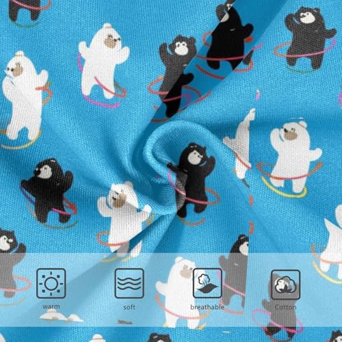 Joisal Toddler Girls Underwear 2t Cotton Little Girl Panties Funny Briefs Girls Undies Cute Cartoon Bears White Blue3