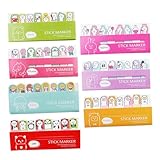 WEKADRIN 7個 可愛い多機能カートゥーンインデックス付箋メモパッド 滑らか書き心地 色け可能 繰り返し使えるオフィス 学校 家用予定管理ノ