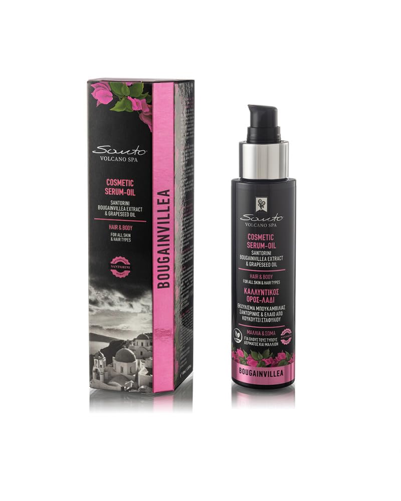 Santo Volcano Cosmetic Serum - Hair & Body Oil, 100 ml, beige, 100 ml (Pack of 1)