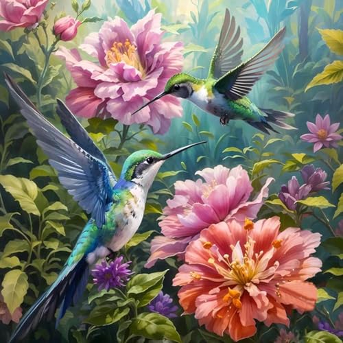Peinture par numéros adultes fleurs oiseaux : le cadeau idéal à monter soi-même