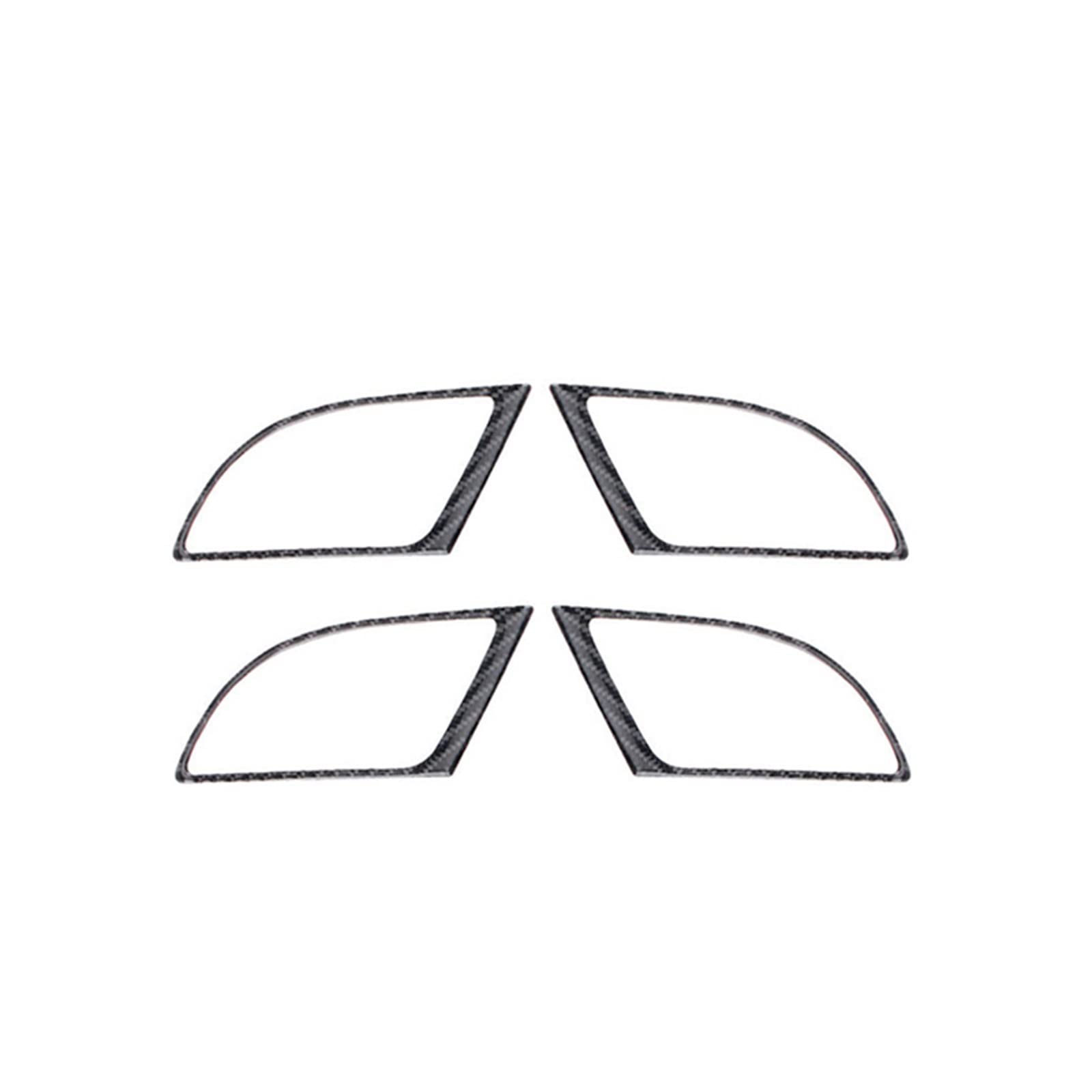Interior Mouldings for CRV for C-RV 2007 2008 2009 2010 2011 Auto Door Inner Bowl Carbon Fiber Sticker Interior Moulding 4 Pieces Car Accessory(Pull Handle Frame)