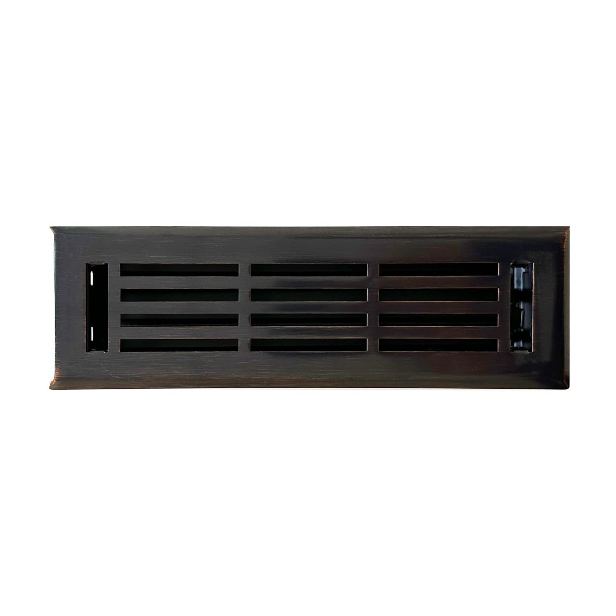 Empire Register Co, Vent Cover - 2x10 inch, Linear Design, Oil Rubbed Bronze Finish, Heavy Duty Floor Vent Covers, Metal Damper Attached. Vent Covers for Home Floor only.