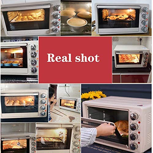 Huishoudelijke elektrische oven, multifunctionele mini-oven 32L capaciteit onafhankelijke temperatuurregeling 1500W roestvrijstalen convectie aanrecht broodroosteroven happy - Afbeelding 5