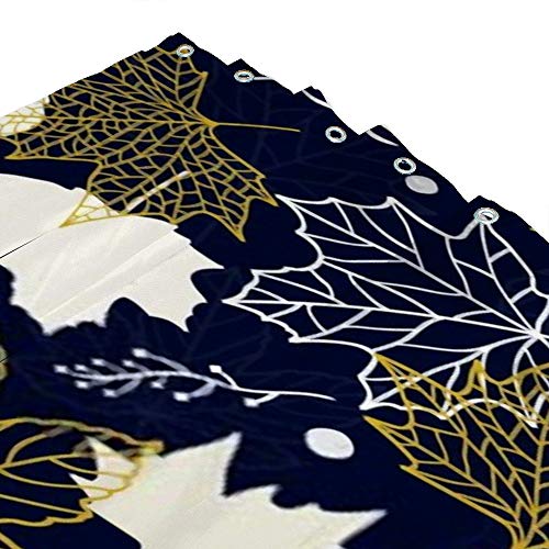 Rideau de douche 72x72 inch polyester feuilles d'érable avec crochets en C inclus - 4