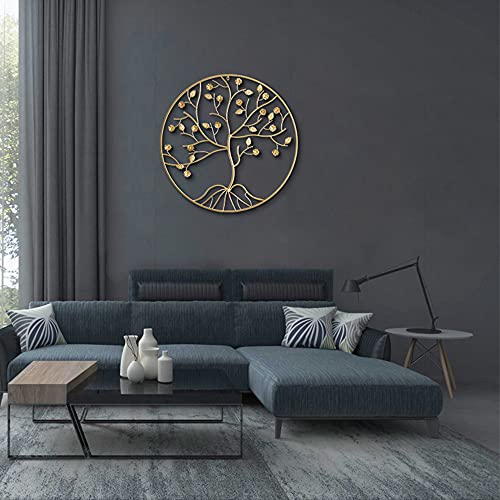 35 Inch Metal Wall Art - Tree Of Life - 3D Wall Silhouette Wall Sculpture, Wrought Iron Wall Decor, Home Office Decoration Bedroom Living Room #TOP6