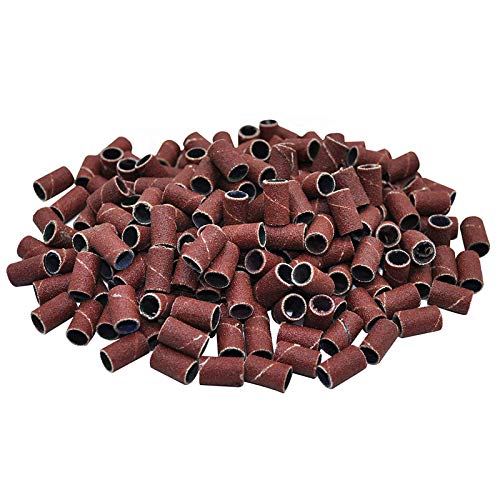 Embouts De Manchon Abrasifs Ceintures De Ponçage À Grains De Forage Capuchons Abrasifs De Remplacement Fixation De Fraise À Ongles De 180"pour Fraise À Ongles 100 Pièces Capuchons De Ponçage Cover