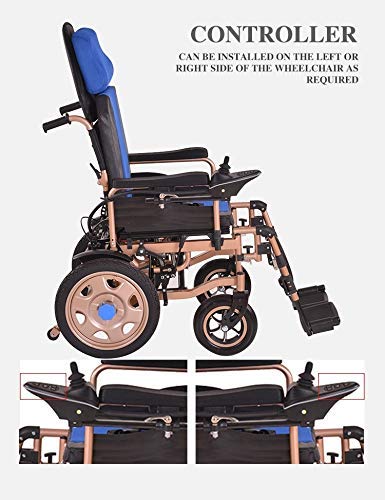 Sedia a rotelle, Sedia a rotelle elettrica Pieghevole Rapida, sedie a rotelle elettriche Resistenti, sicure e Facili da Guidare