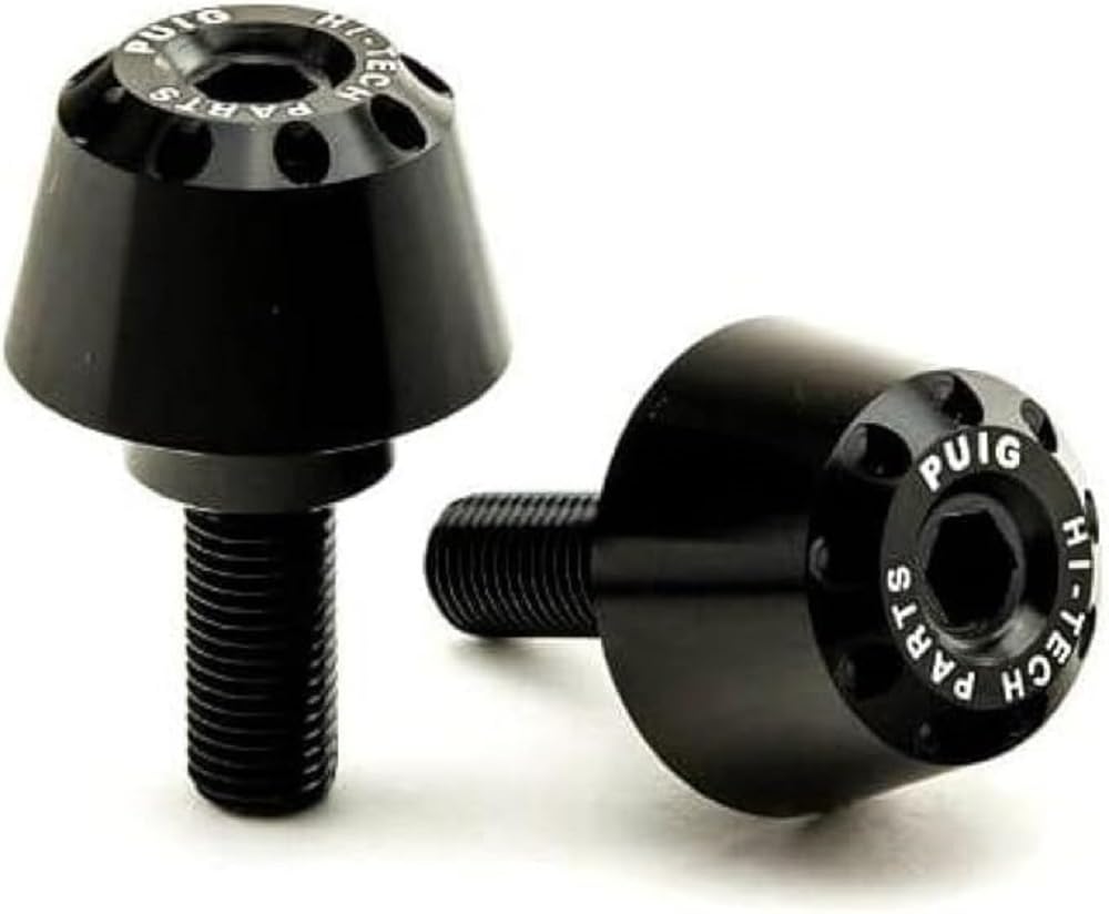 Puig 6278N Short Handlebar Bar Ends compact and lightweight machined aluminum design to customize the handlebar, Black