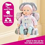 Casdon Grey Car Booster Seat. Dolls Car Booster Seat for Children Aged 3+. Suits Dolls Up to 35cm in Size