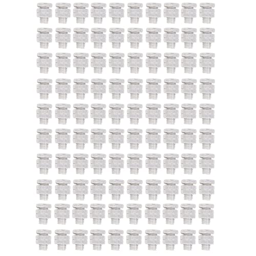 100PCS Electric Connector Made of Aluminium Alloy with 0.8cm Thread, Slotted Screw for Secure Outdoor Fencing, Includes Double Threaded AntiLoose Structure, Weatherproof