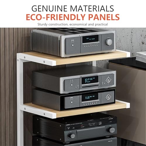 Support multimédia AV mobile avec roulettes, support de rangement en métal à 4 niveaux pour matériel audio et équipement audio, montage facile, noir, idéal pour la maison et le bureau