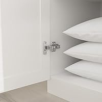 Vista 7 de AIEGLE Armario de 3 puertas, armario grande independiente con estantes y barra para colgar, armario de almacenamiento de ropa de madera para Tipo A