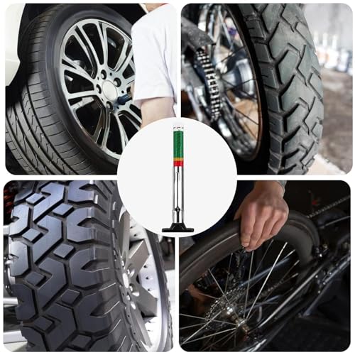 Image of Small Tyre Tread Depth Gauge - Beginners Tyre Tread Depth Gauge with Clear Scale | Tyre Tread Depth Measuring Tool, Home Car Repair Shop Accurate Measurement Tools for Caravan Trucks