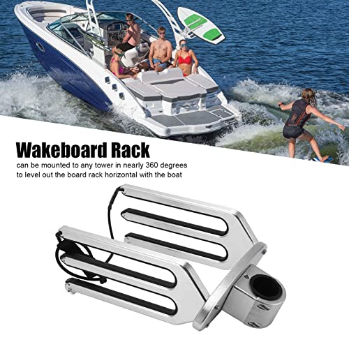 Surfplankrek voor Boot, CNC Geborsteld Aluminium Wakeboard Toren Houder Kneeboard Rack, Towers Wakeboard Rack Verstelbare Jachtaccessoires voor Boot(Geschikt voor pijpdiameter: 63 mm-68 mm) - Image 4