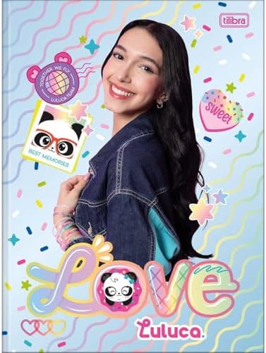 Caderno Luluca TILIBRA Universitário BROCHURA - 80 Folhas (Love L...