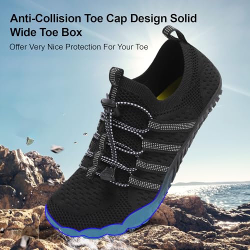 Image of XIHALOOK Athletic Hiking Water Shoes Womens Mens Quick Dry Barefoot for Beach Walking Kayaking Surfing Training