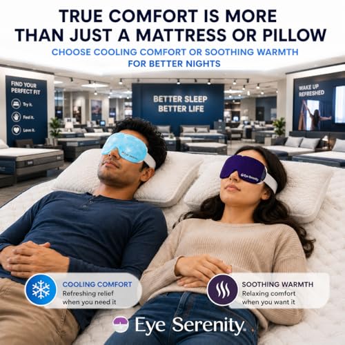 Image of Lure Essentials Eye Serenity CHILL Self Cooling Eye Mask for Sleeping, Cooling Eye Patches for Dark Circles and Puffy Eyes, Cold Compress, Spa Relaxation and Self-care Gifts for Women & Men