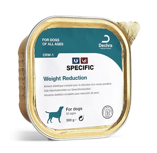 SPECIFIC® Weight Reduction (CRW-1) 6x300 g - Cibo umido per cani di tutte le età - Favorisce la perdita di peso - Ridotto contenuto di grassi - L-Carnitina - DECHRA Veterinary Products